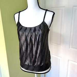 INC International Concepts Metallic Top Silver Black Small
